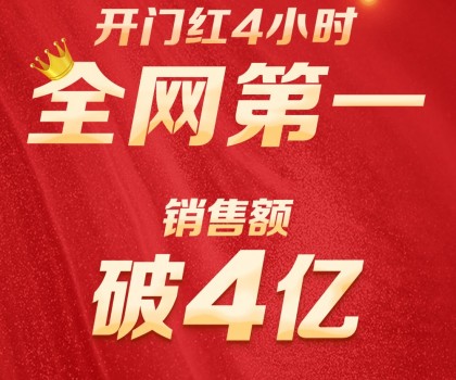 破4億！九牧開門紅全網(wǎng)第一